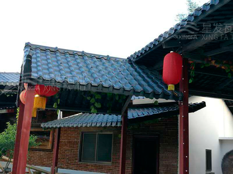 園林建筑搭建樹(shù)脂瓦涼亭，將景觀與藝術(shù)融合，別具一格！